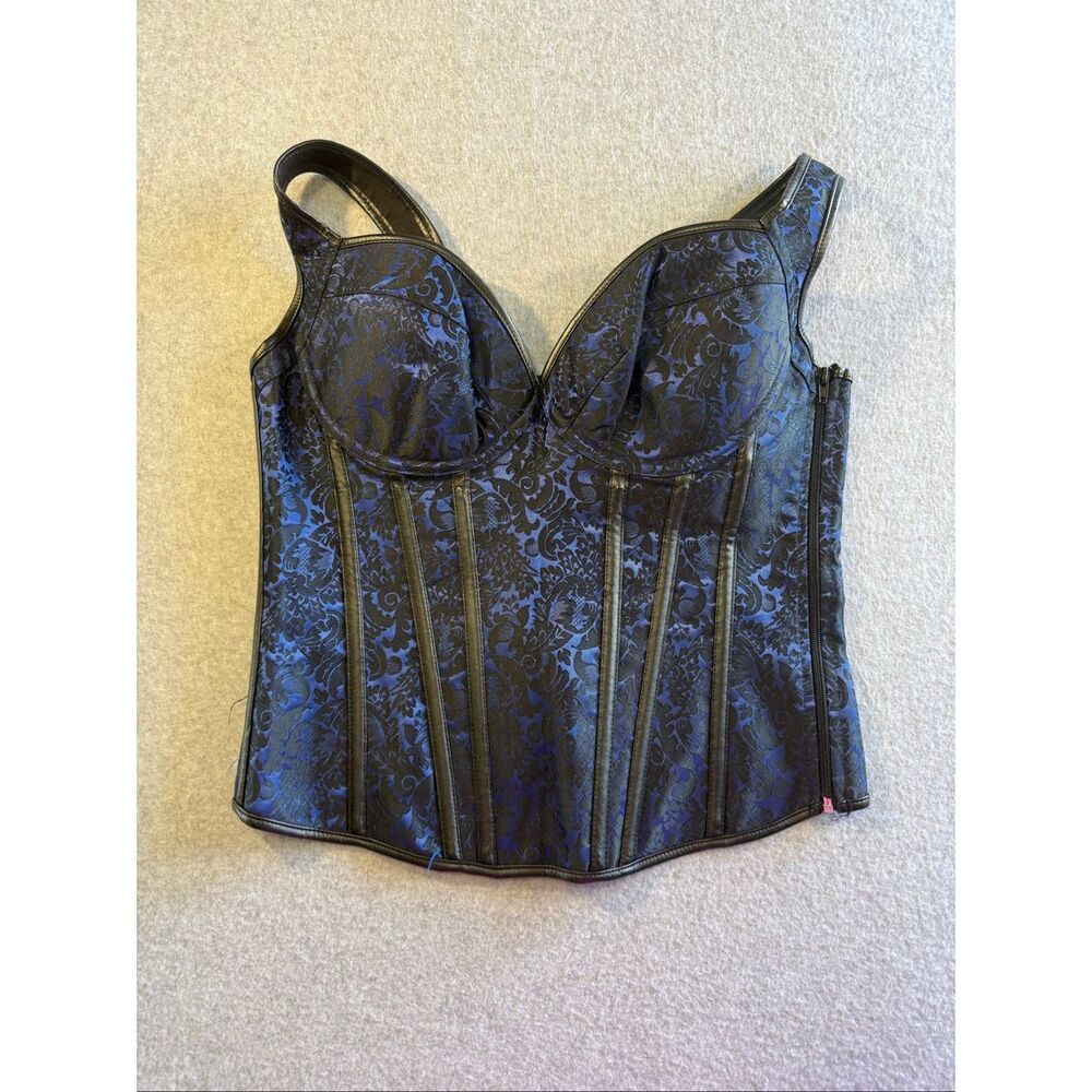 Kimring Gothic Jacquard Tank Overbust Floral Brocade Corset XXXL